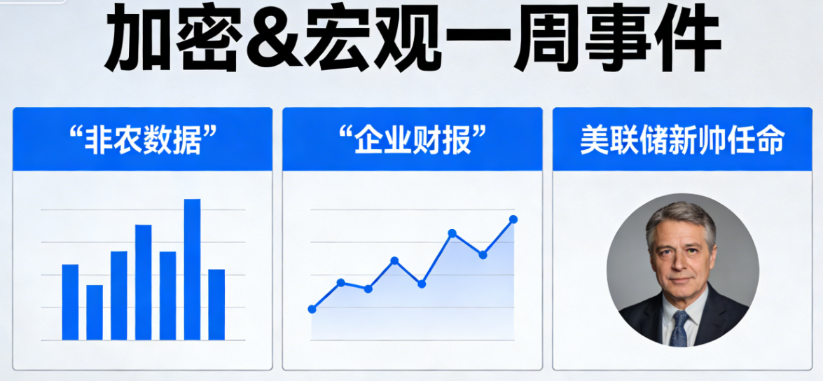 加密&宏观一周事件:非农、财报与美联储新帅_aicoin_图1 加密&宏观一周事件:非农、财报与美联储新帅_aicoin_图1