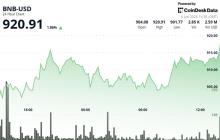BNB突破910美元阻力位，受更广泛的加密市场反弹势头推动