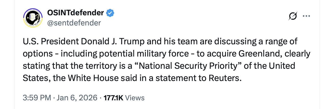 从哥伦比亚到格林兰,预测市场押注委内瑞拉之后下一个美国冲突点 从哥伦比亚到格林兰,预测市场押注委内瑞拉之后下一个美国冲突点