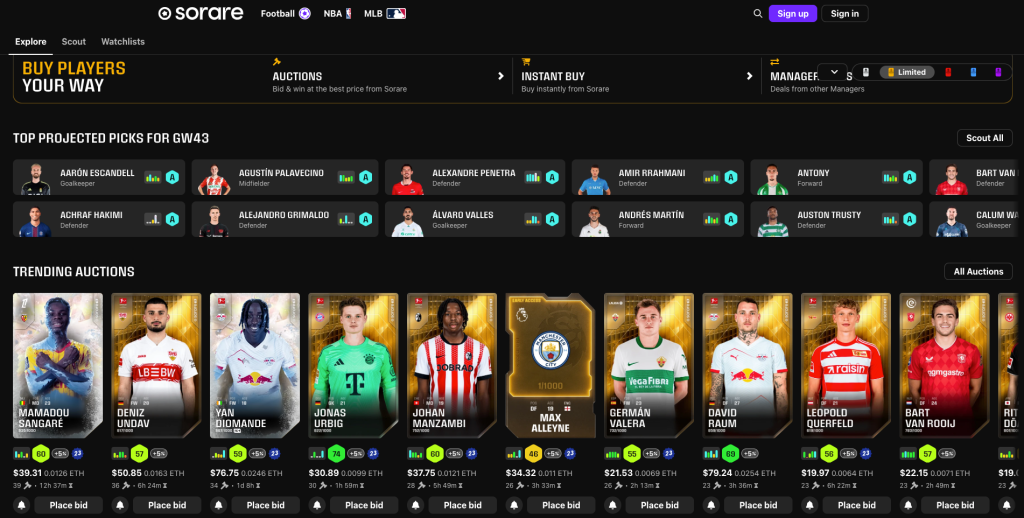 sorare-football-market