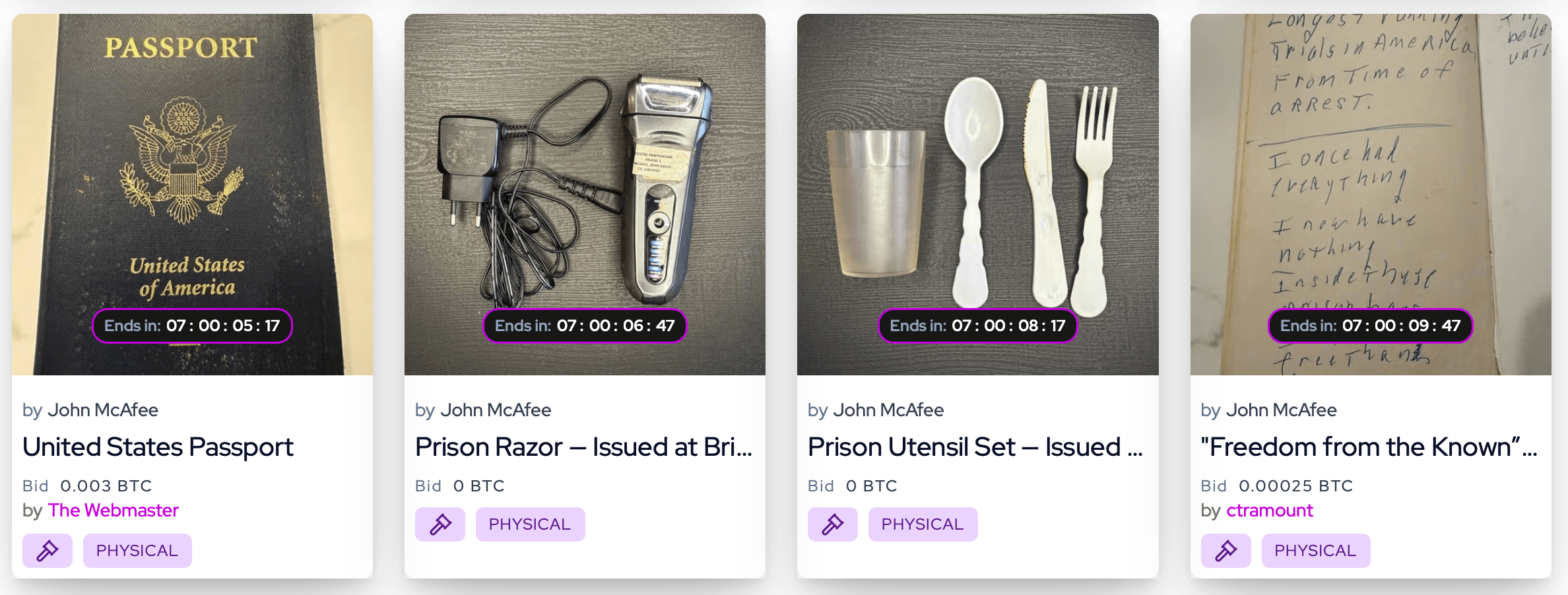 From Prison Razor to Passport: John McAfee’s Wild Personal Effects Hit the Auction Block