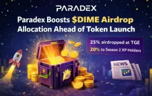 Paradex confirms the timeline for the $DIME token generation event and will expand the airdrop allocation after the end of XP Season 2.