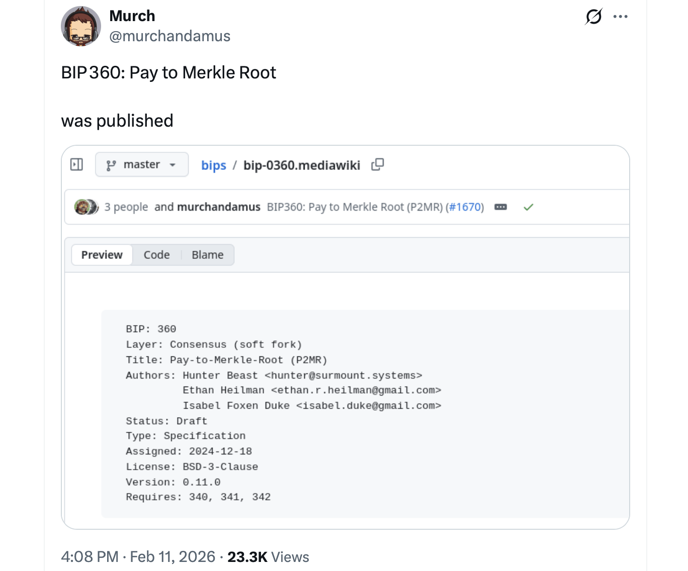 Bitcoin’s Draft BIP 360 Introduces P2MR in Push Toward Quantum Resistance