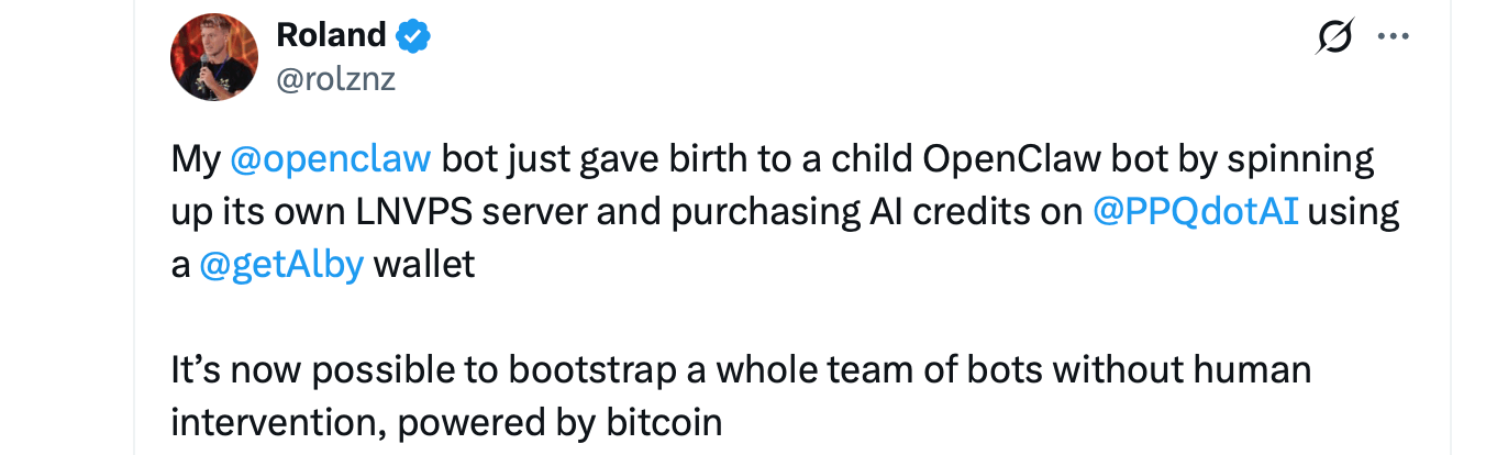 Autonomous AI: Openclaw Bot Spawns a 'Child' Agent and Funds It With Bitcoin