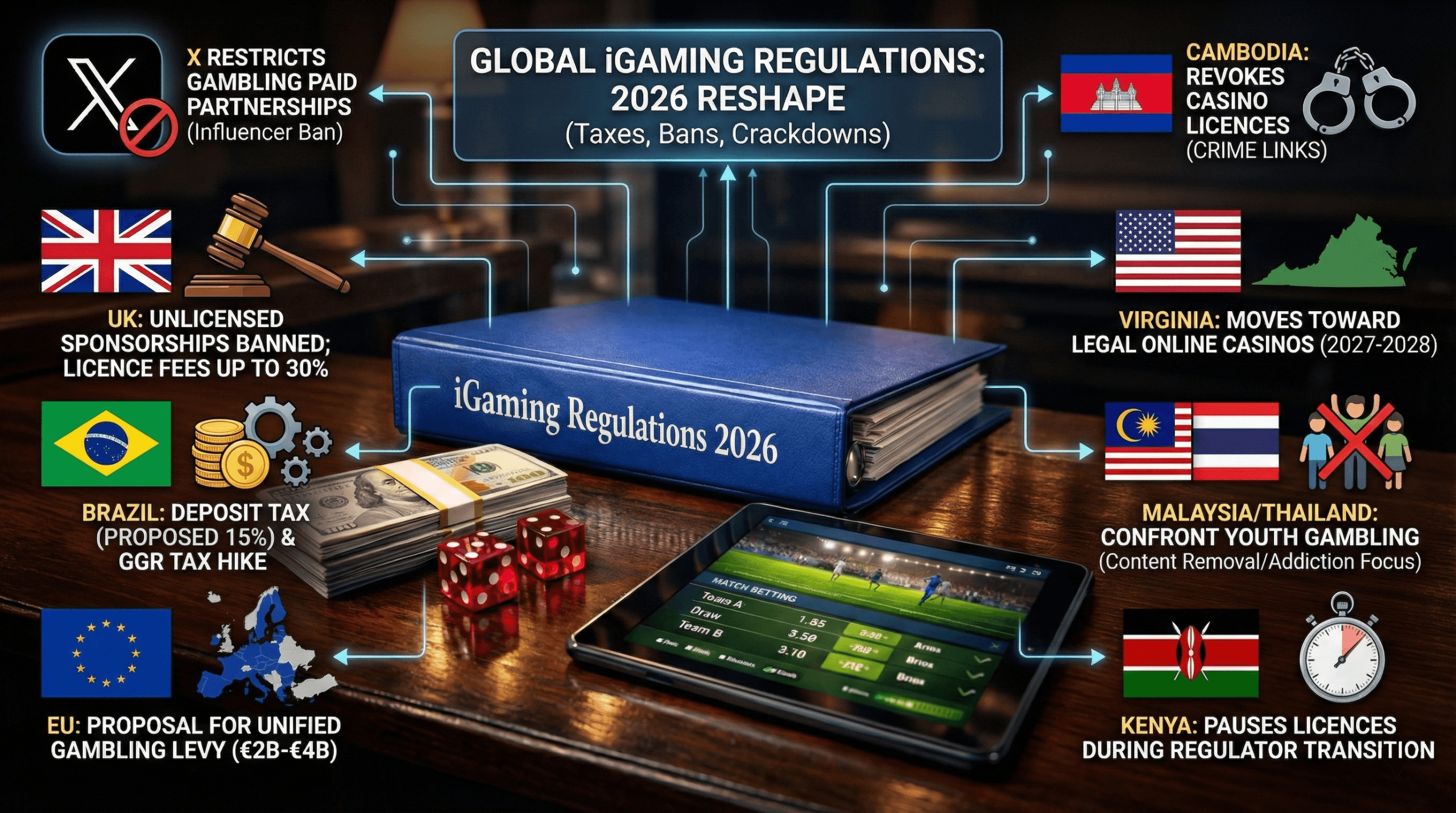 iGaming Regulations in Focus: UK Fees, Brazil Taxes and X’s Gambling Ban