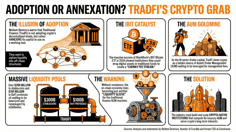 '这是一次并吞': 梅尔特姆·德米罗斯警告华尔街的加密接管 '这是一次并吞': 梅尔特姆·德米罗斯警告华尔街的加密接管