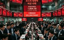 全球资产暴跌：霍尔木兹、芯片，和一个韩国假期