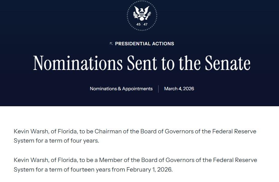 Fed Chair Nominee Kevin Warsh Calls Bitcoin an Important Asset for Policymakers