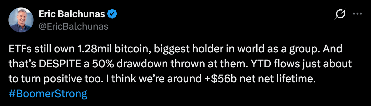 比特币 ETF 增加 2.51 亿美元，机构需求强劲