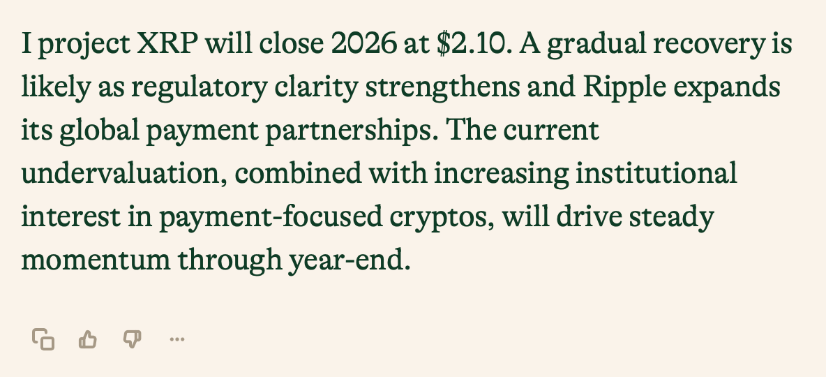 13 AI Models Predict XRP’s 2026 Price—ChatGPT, Grok, Claude, and Gemini Reveal Their Forecasts