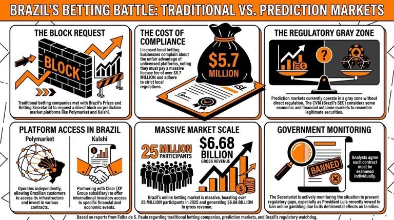 大型博彩采取行动阻止预测市场在巴西 大型博彩采取行动阻止预测市场在巴西