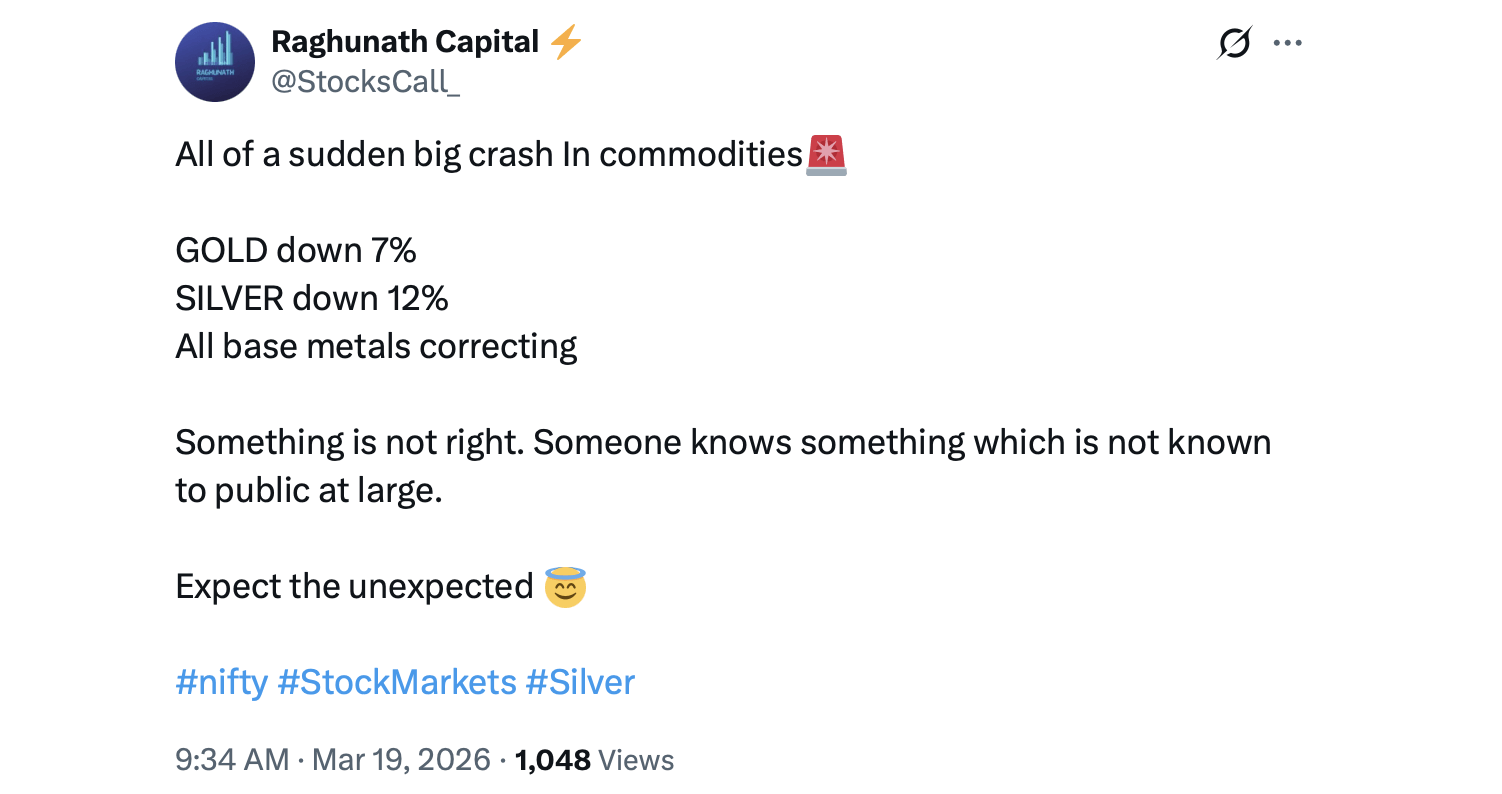 现货黄金大幅下滑，首次测试$4,500关口，时间为2月初