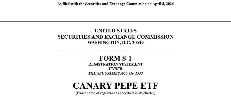 金丝雀资本申请PEPE ETF，华尔街测试机构对表情币的需求