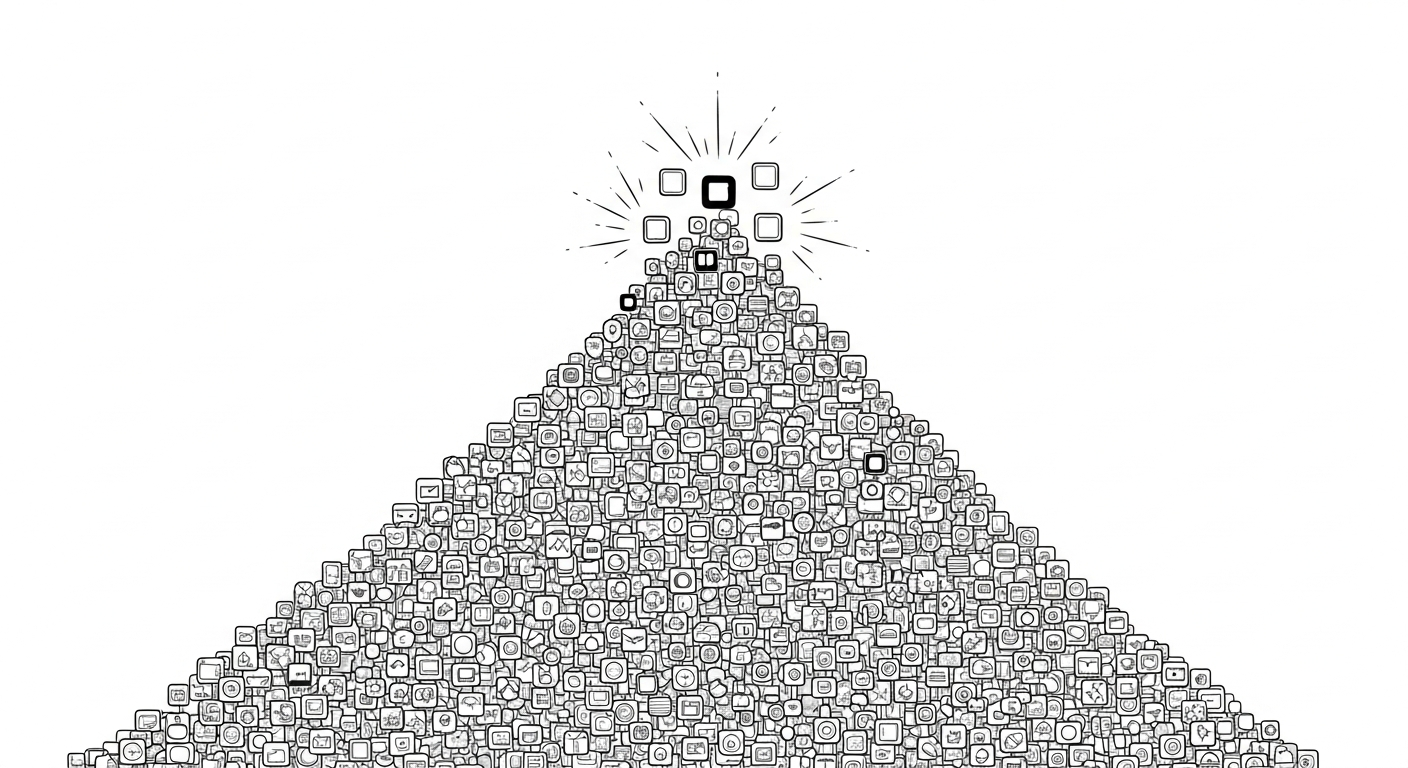 大量app中只有少数脱颖而出