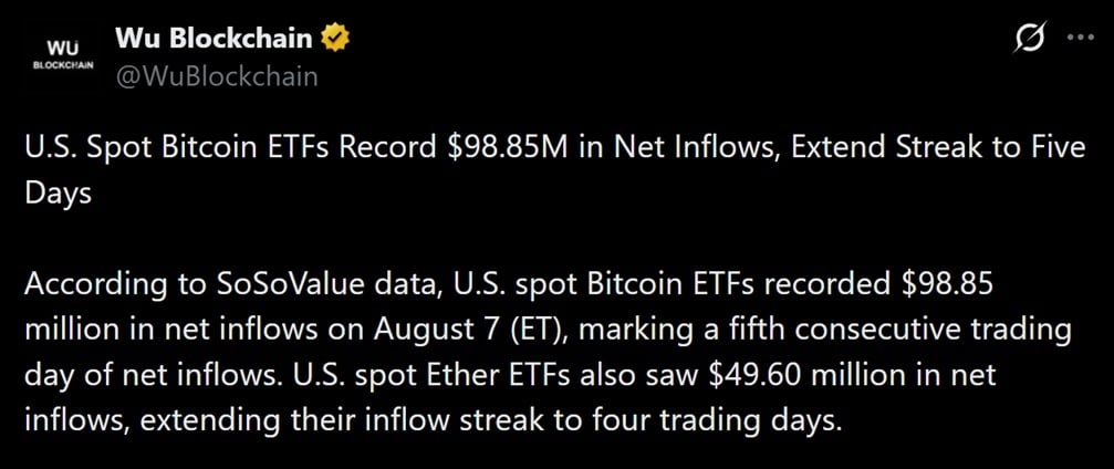 黑石的IBIT捕获4.79亿美元，延续比特币ETF的增长