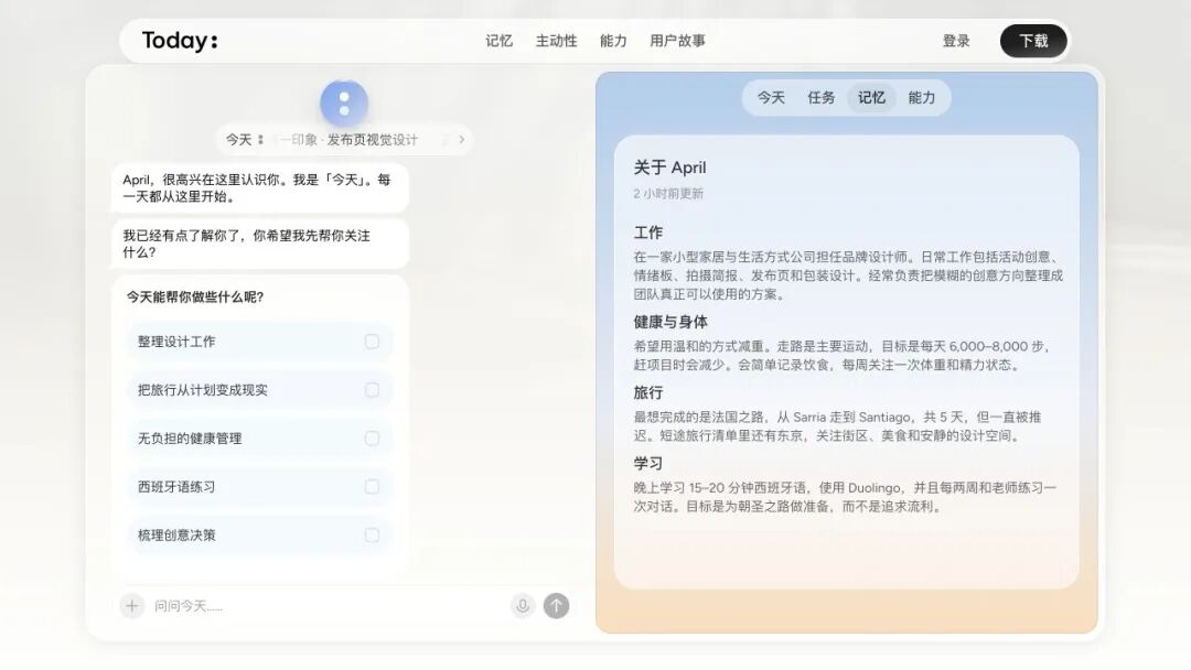 记忆如何围绕工作、健康、旅行和学习组织（产品示例）