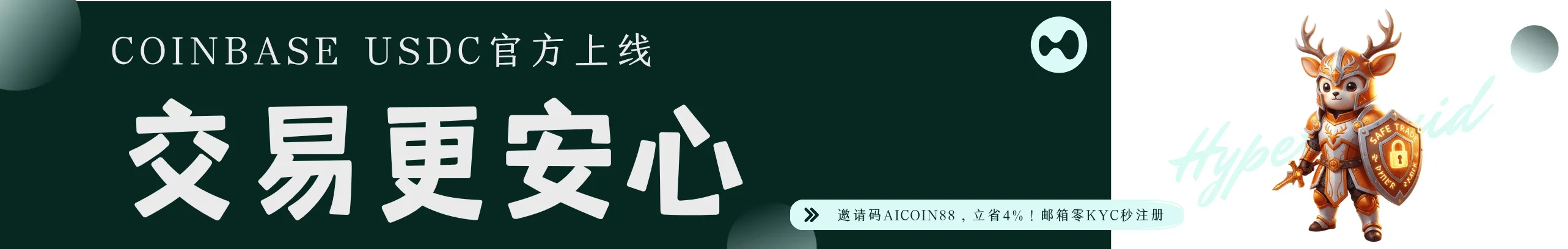 返4%！ USDC官方加入，HYPE零门槛交易